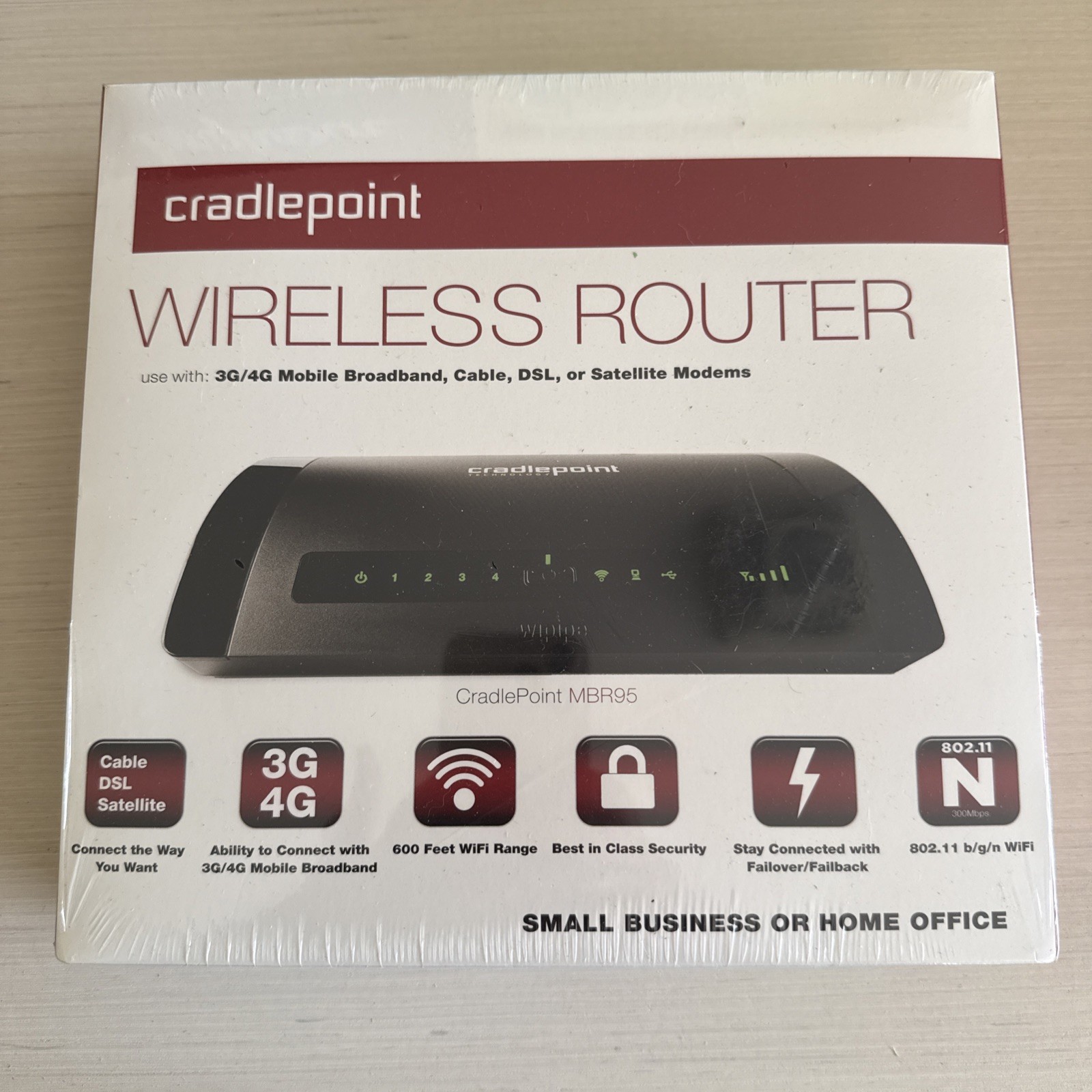 Cradlepoint MBR95 Wireless Router 300 Mbps 4-Port 3G/4G NIB Brand New - SEALED