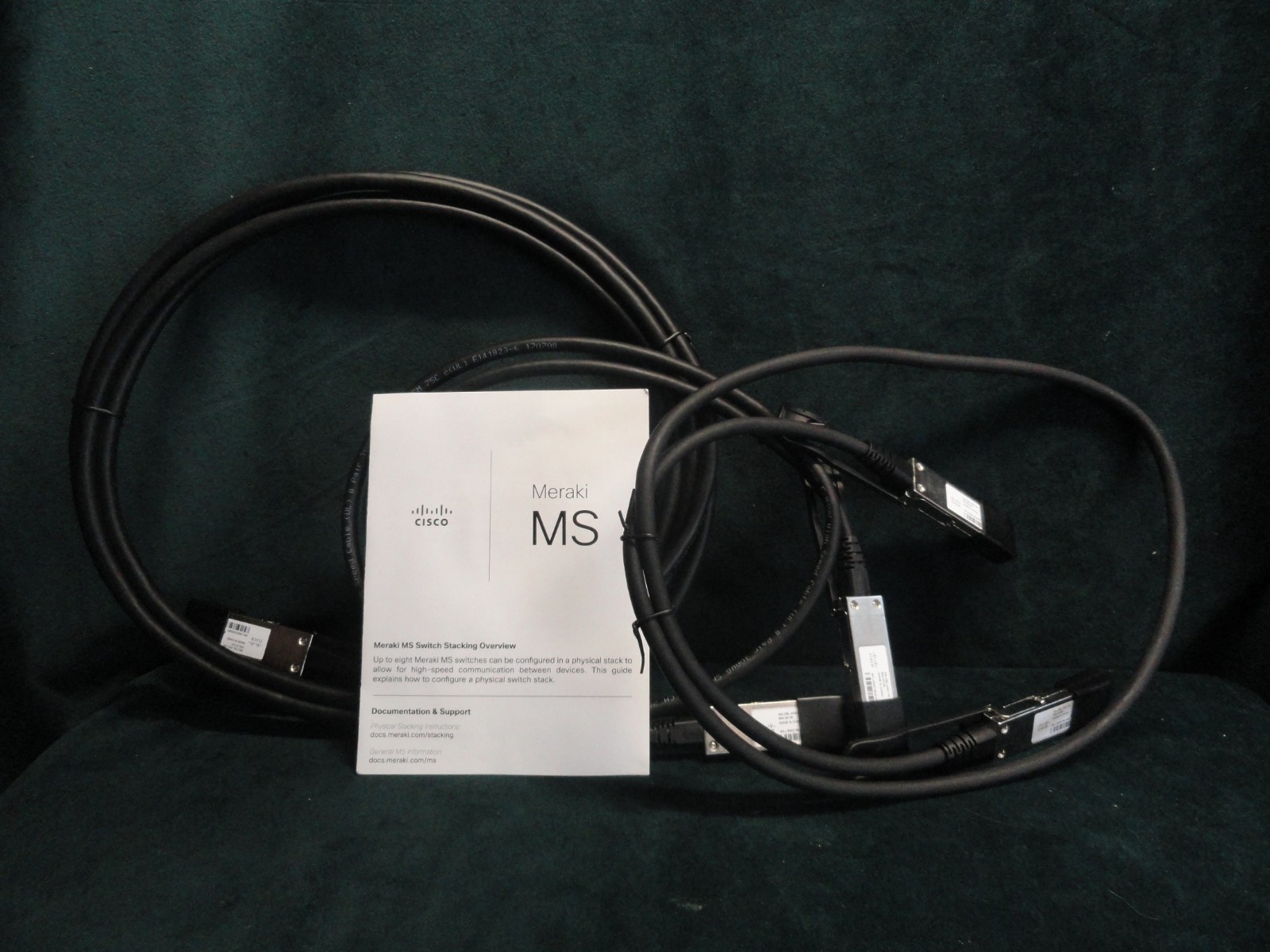 LOT of 3 Cisco Meraki 40GbE QSFP Cable one-3M two-1M  MA-CBL-40G