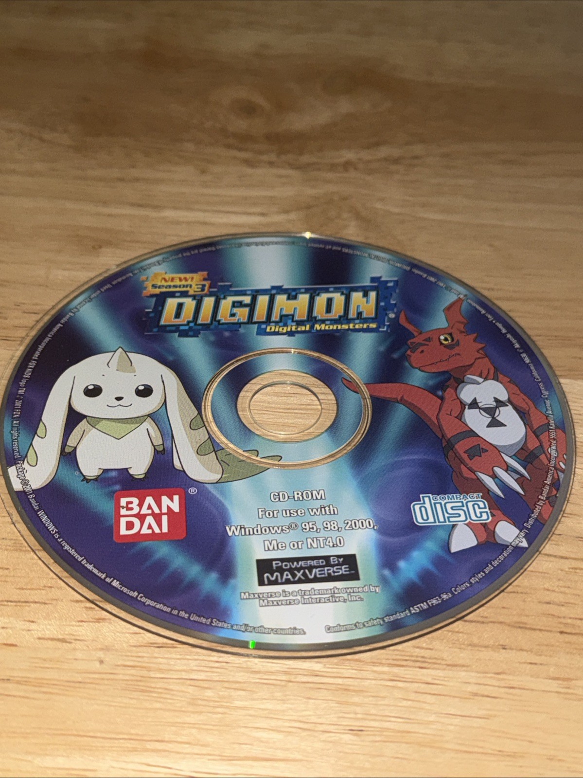 Digimon Digital Monsters: Season 3 PC CD Bandai 2001 Working Game Only