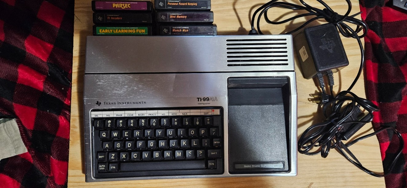 Vintage Texas Instruments TI-99/4A Computer With Extras