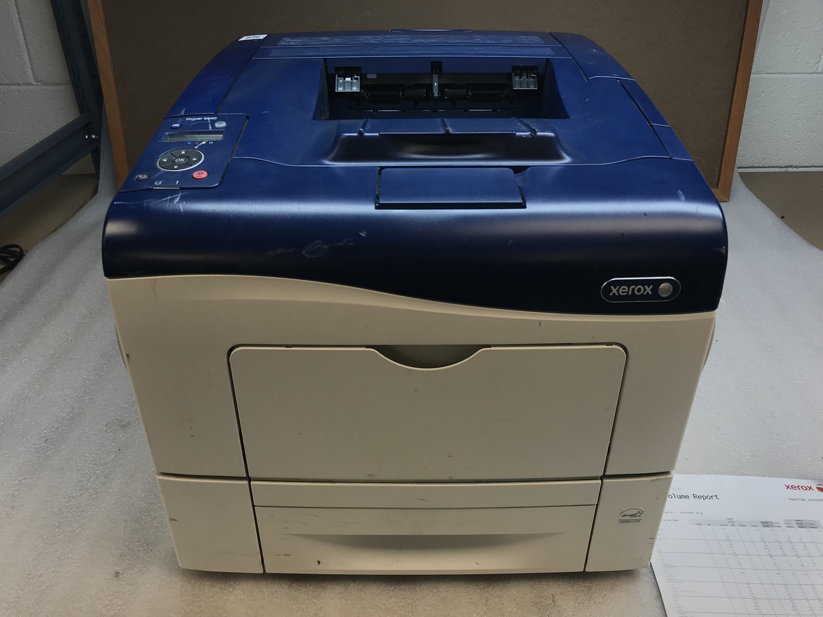 Xerox Phaser 6600 Workgroup Printer  37K pages includes USB Ethernet Power Cable