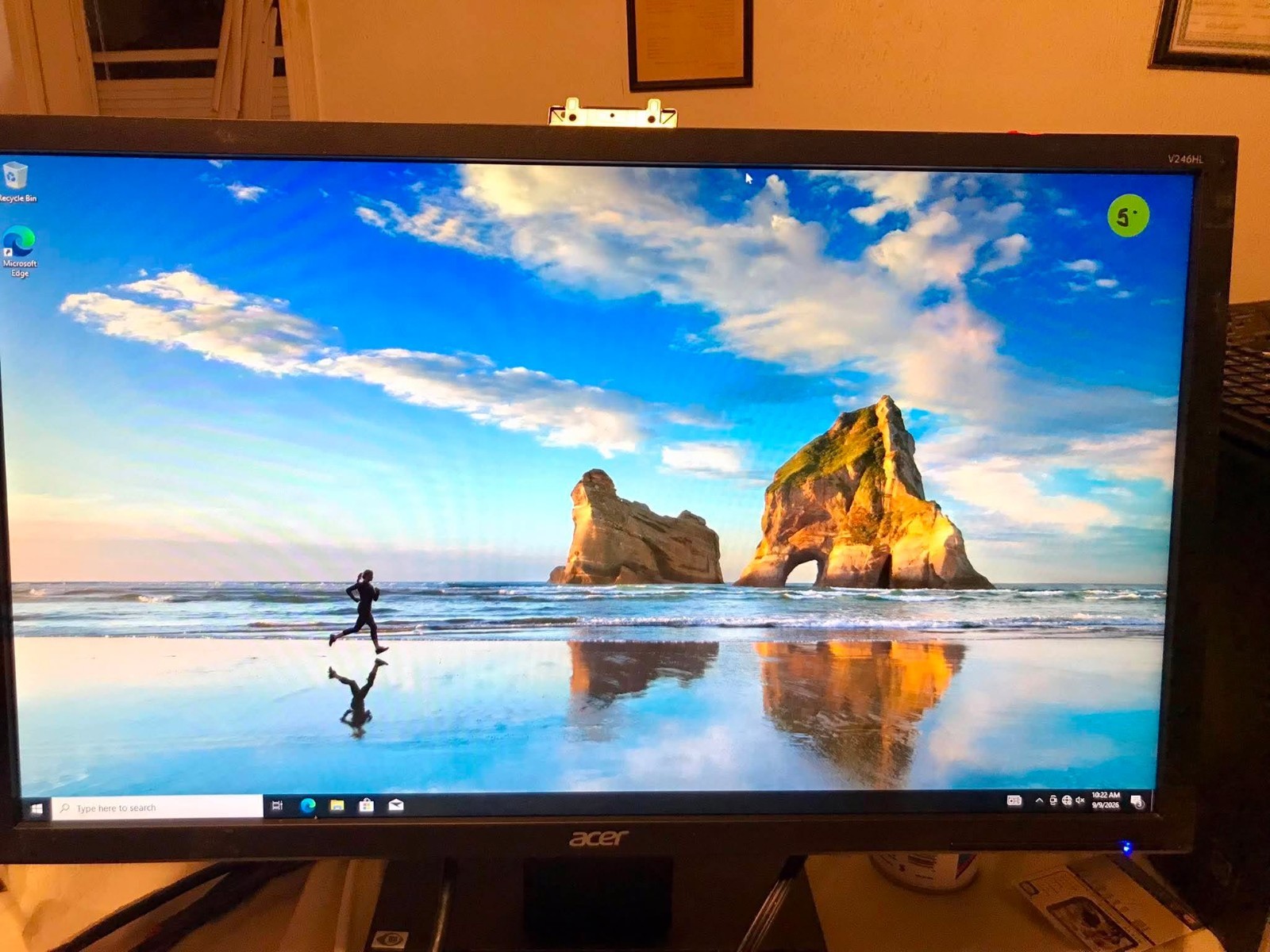 Acer V246HL 24" LED LCD Monitor Full HD 1080p DP DVI VGA w/ Stand Tested