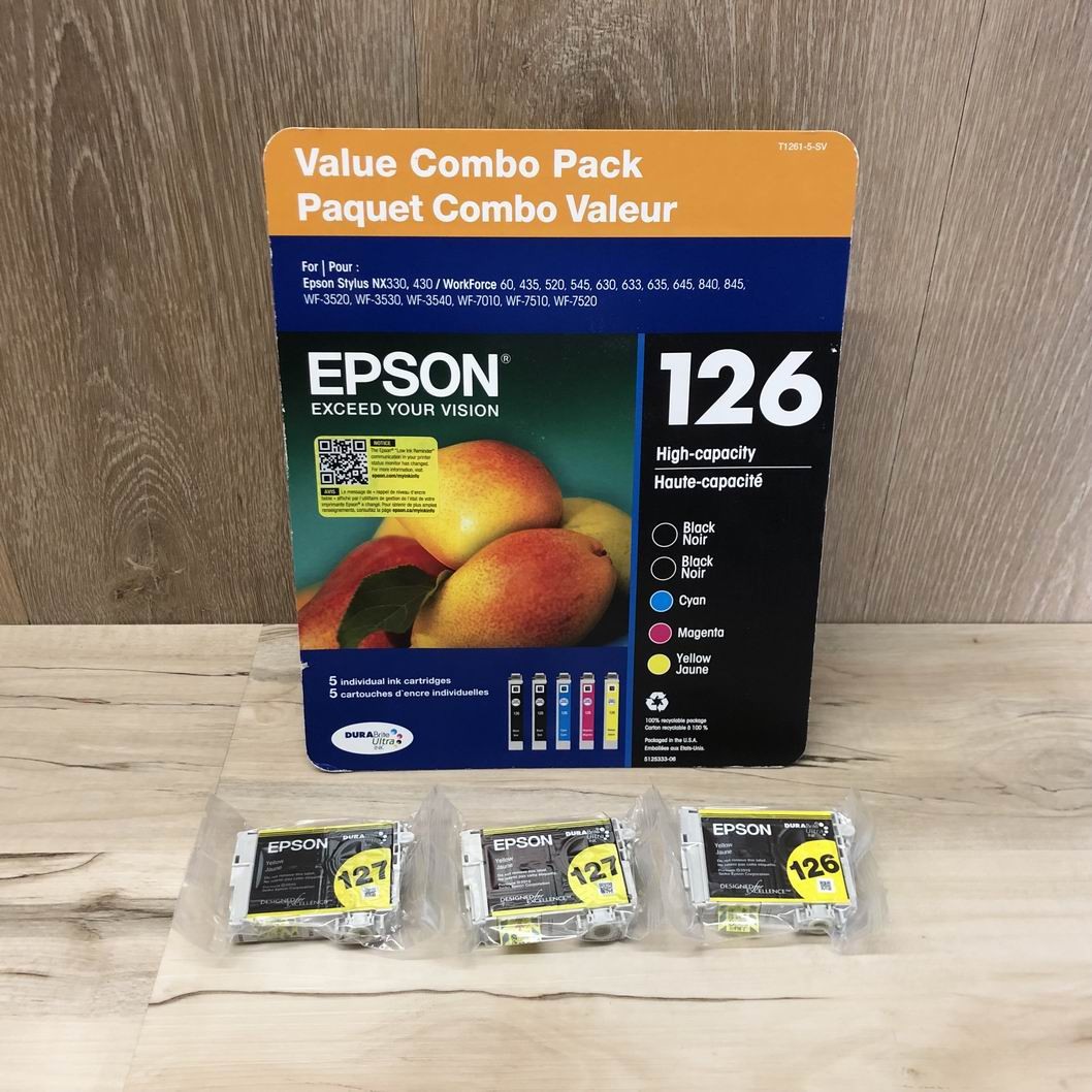 EPSON 126 High Capacity Value Combo Pack Plus More / 8 Cartridges / New Sealed