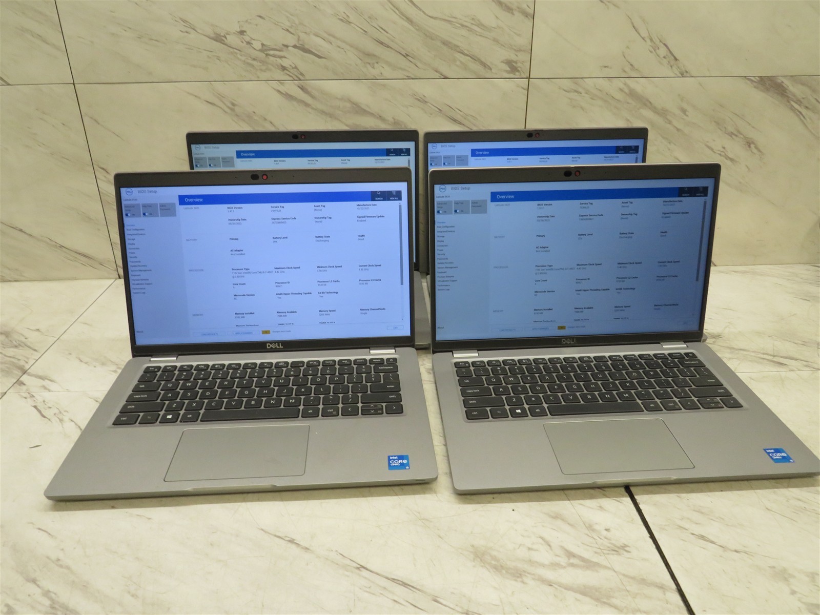 Lot of 4 Dell Latitude 5420 14in i5-1145G7 8GB Good Battery Tested