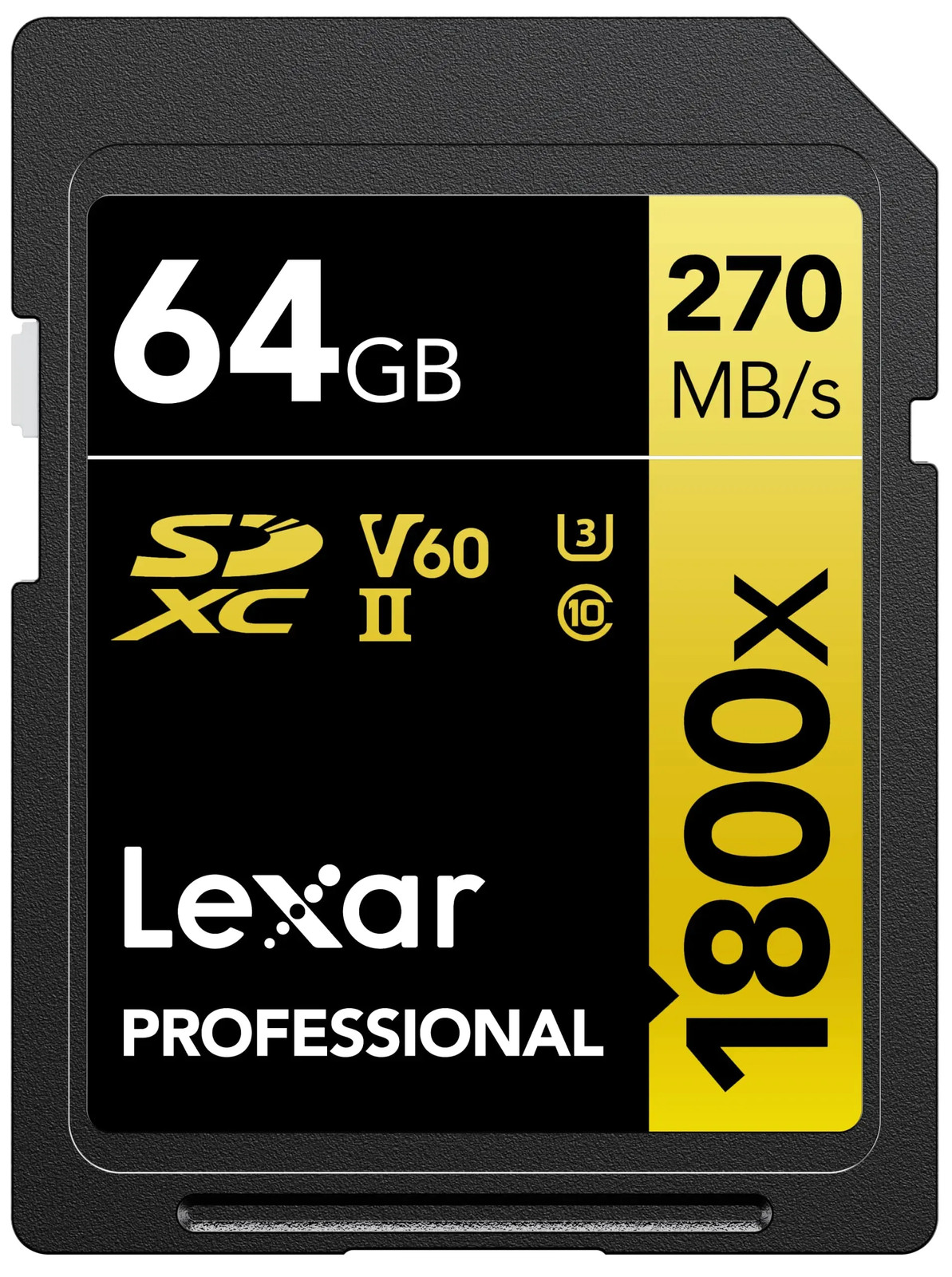 Japan NEW Lexar Professional 1800x SDXC 64GB UHS-II U3 V60 LSD064-1800X