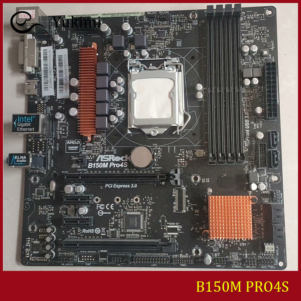 FOR ASROCK B150M PRO4S LGA 1151 DDR4*4 DVI-D HDMI 64GB Micro ATX Motherboard