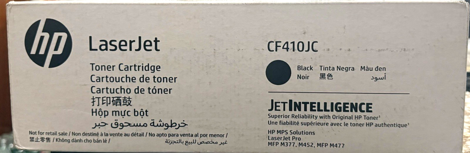 HP Genuine Original CF410JC Black Laser Toner Cartridge for M377 M452 M477