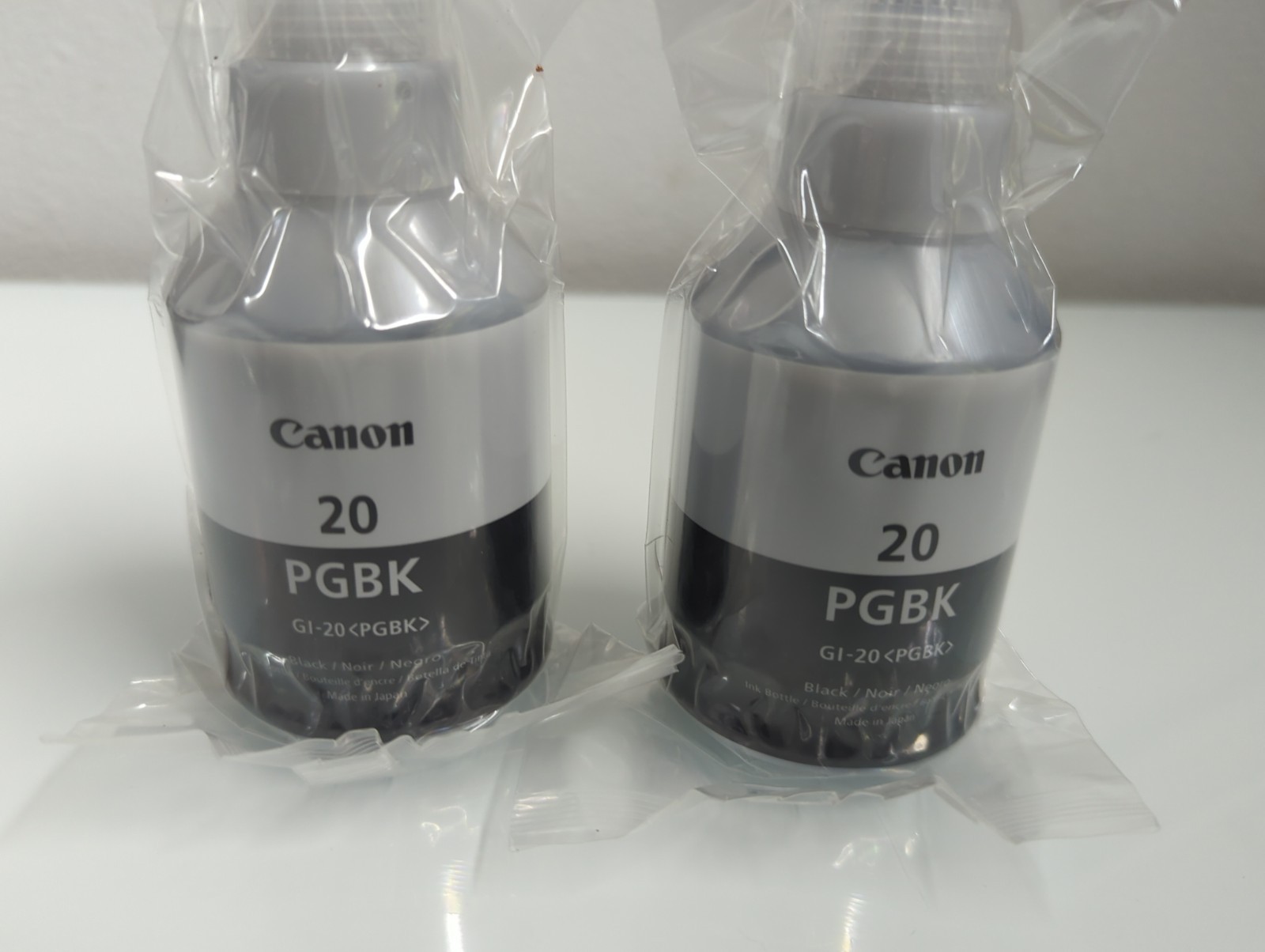 2x Genuine Canon GI-20 PGBK Black Ink 170mL MegaTank OEM New Sealed