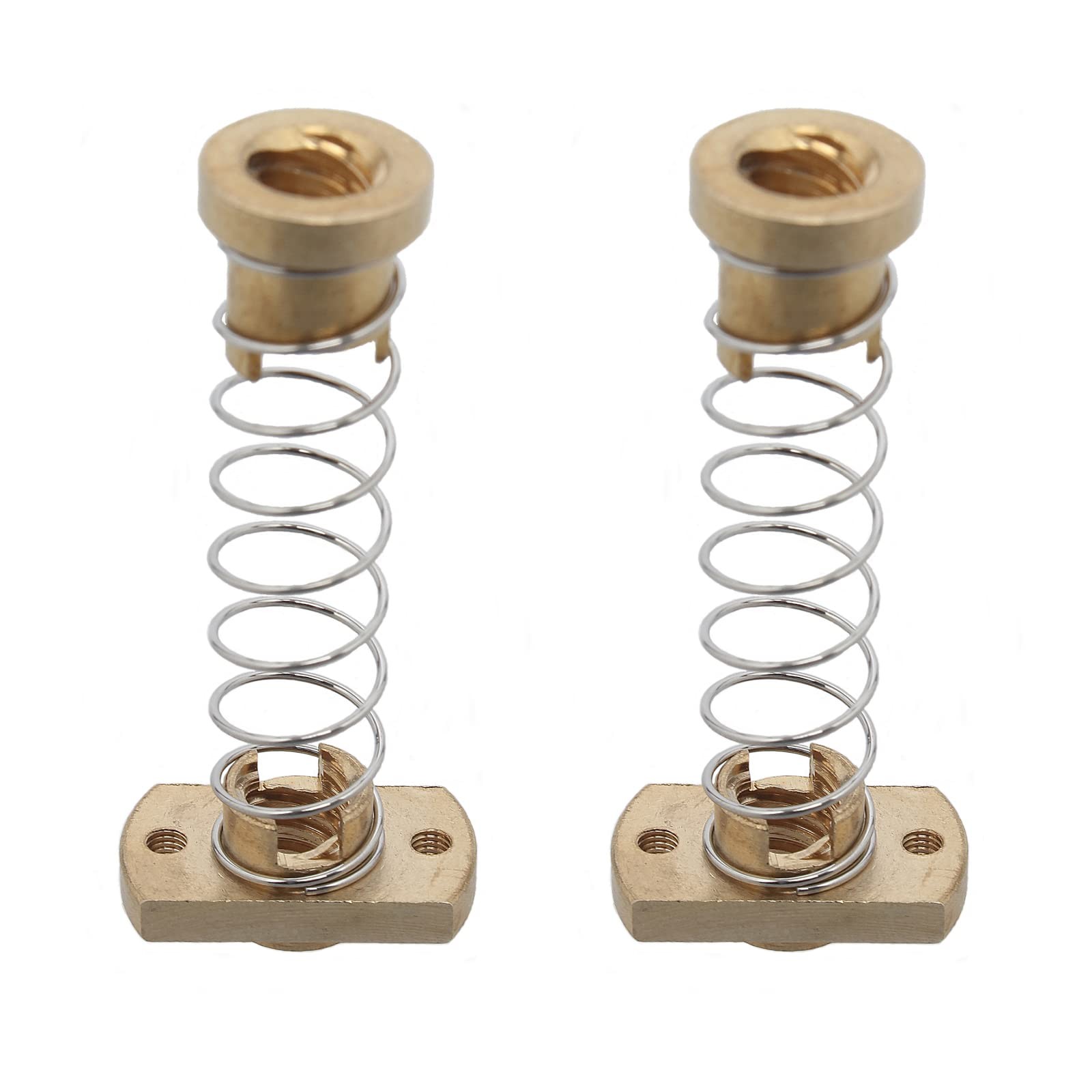 2 Pack Anti Backlash Spring Loaded Nut Elimination Gap Brass Medium, Gold