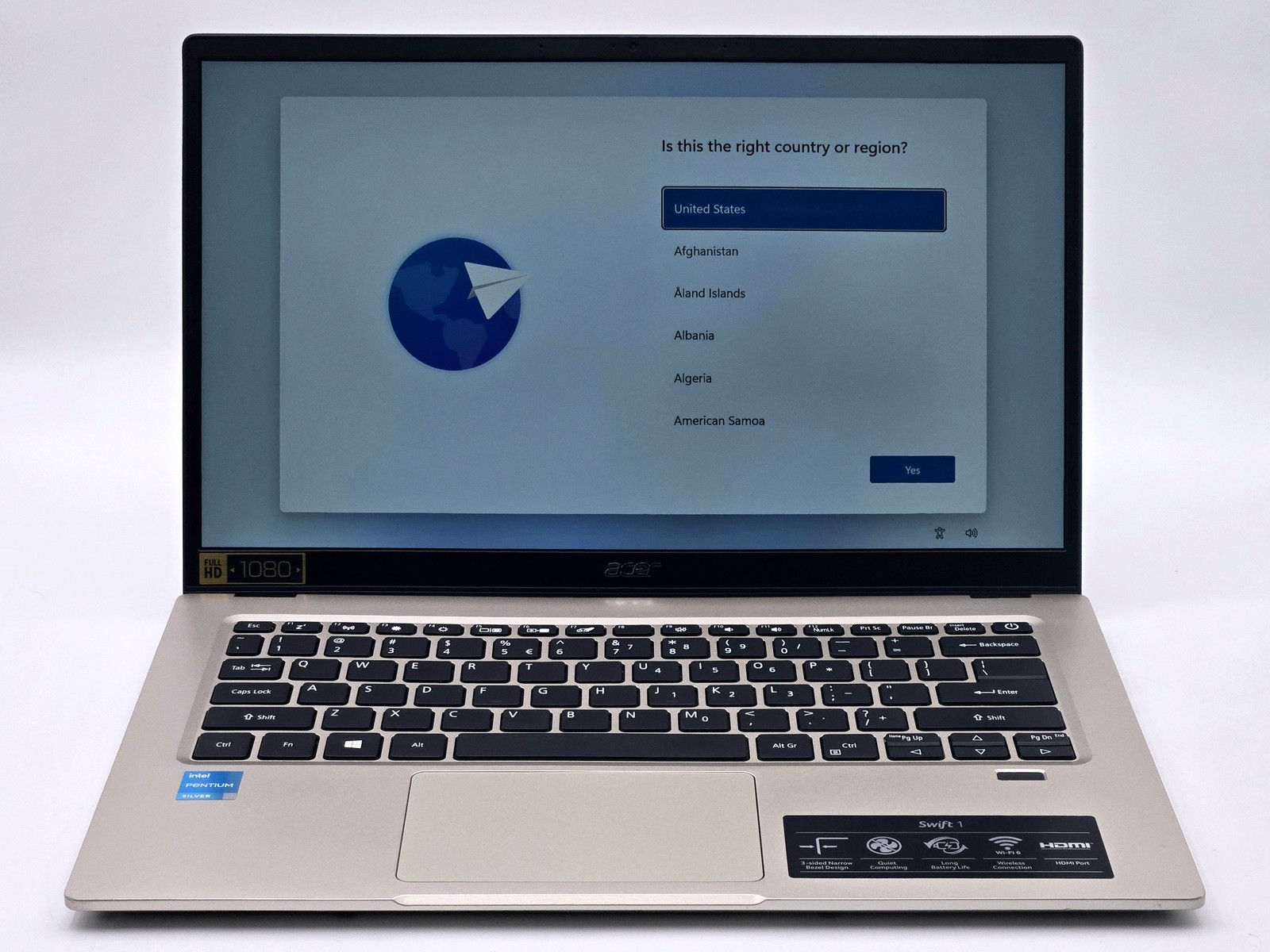 Acer Swift SF114-34 14" FHD PENTIUM SILVER N6000 128GB SSD 4GB W11 Webcam FP