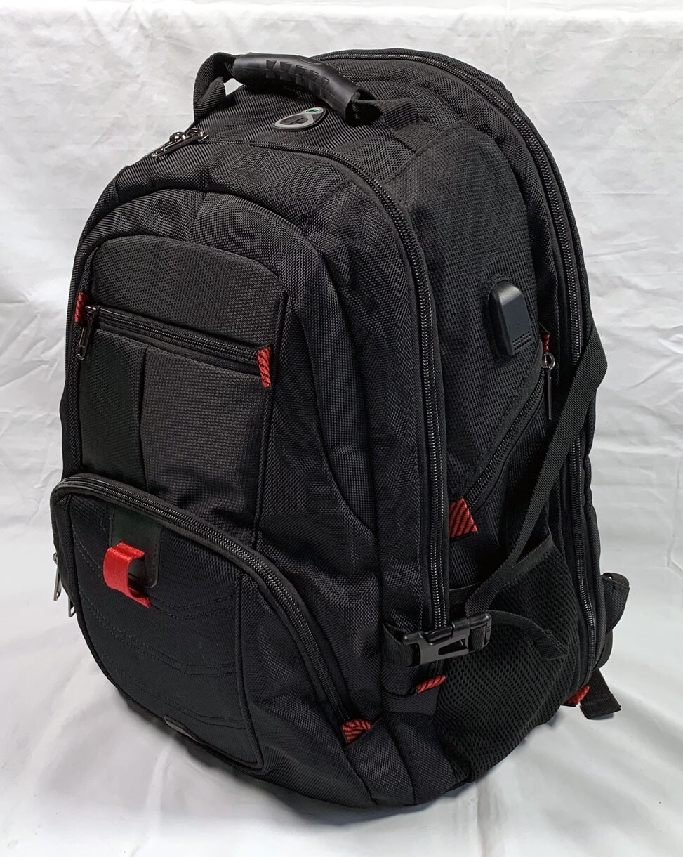 New Nubily Laptop Backpack 17" Charging Port Waterproof Extra Large TSA Black