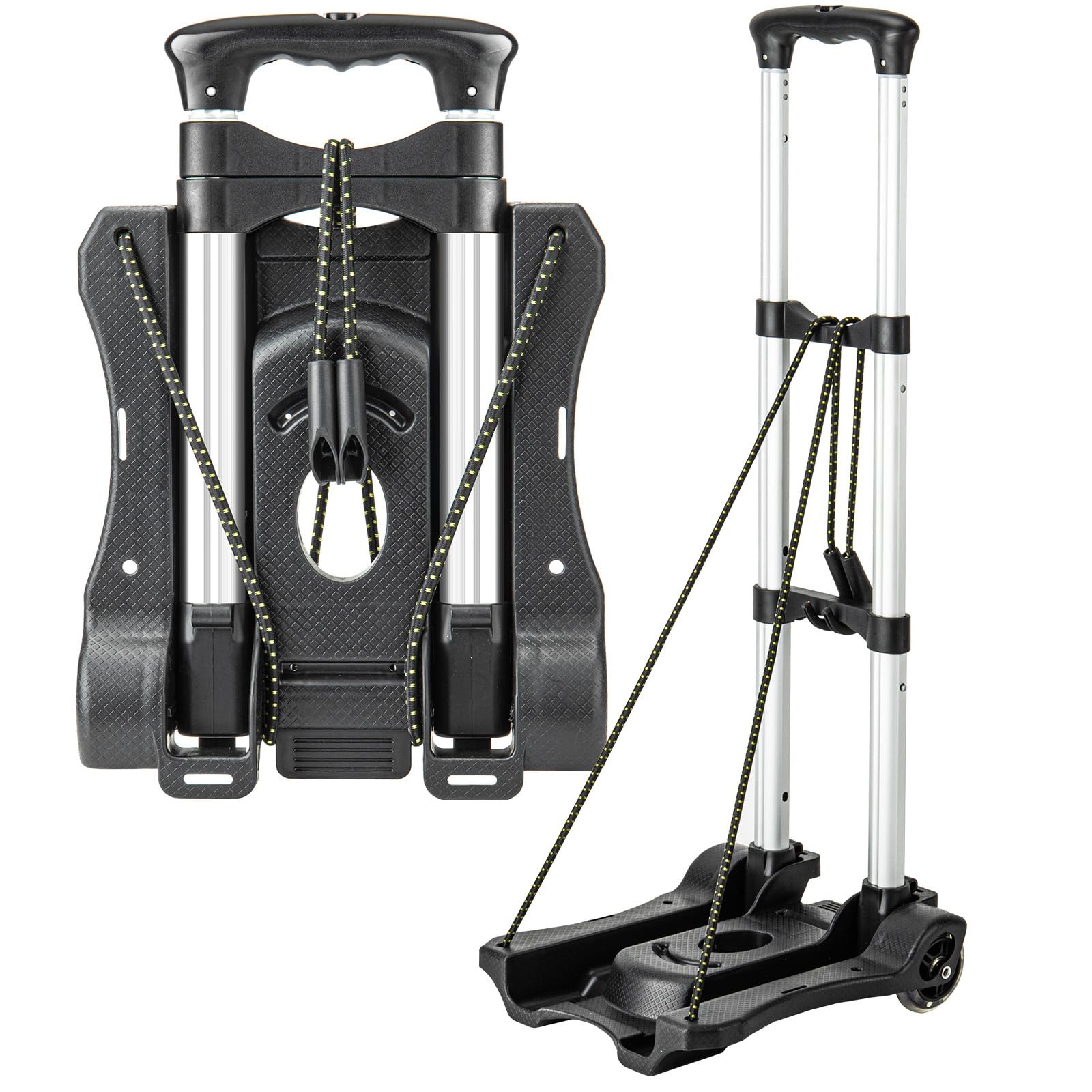 Small Folding Hand Truck Dolly with 2 Wheels Foldable Luggage Cart
