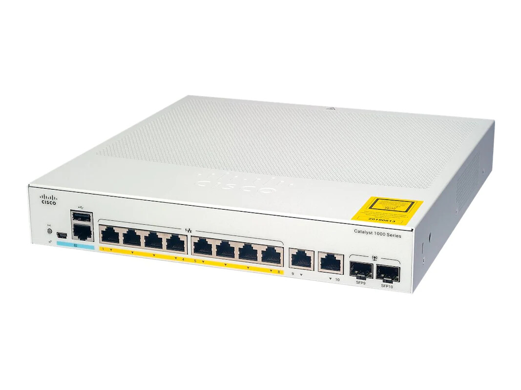 New Sealed Cisco C1000-8FP-E-2G-L 8 Ports PoE Switch