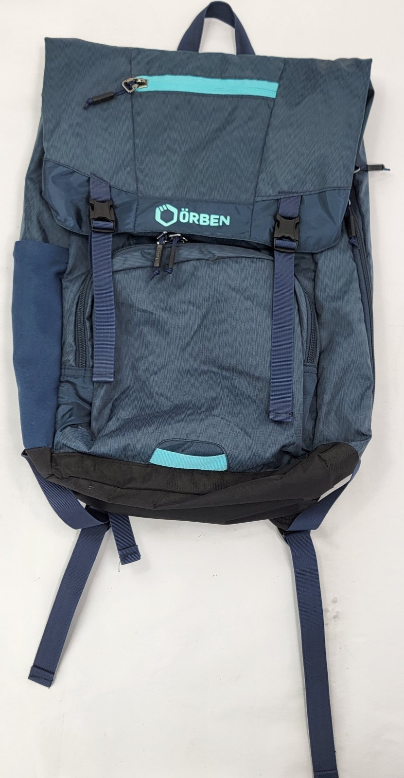 Orben Lonestar Travel Backpack Navy/Mint Laptop + Tablet Backpack Briefcase