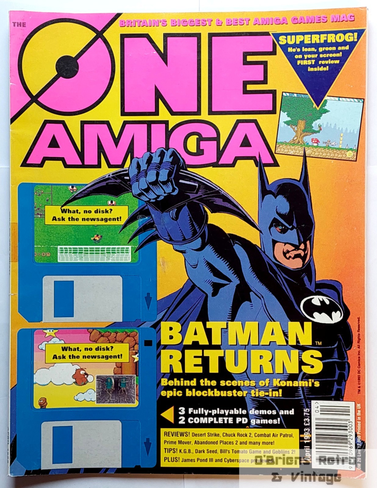 The One Amiga Magazine April 1993 – Batman Returns - Desert Strike