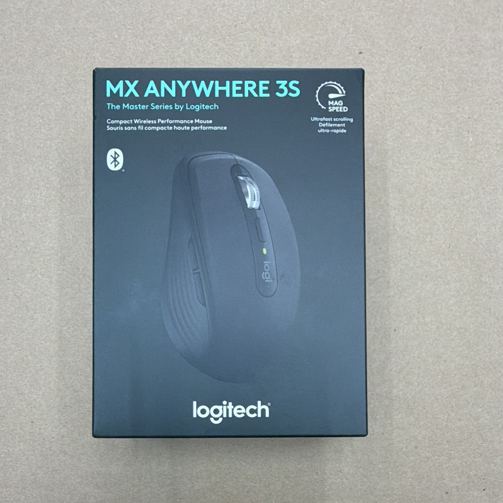 Logitech MX Anywhere 3S Bluetooth Rechargeable USB-C 8000 DPI 6-Button Black