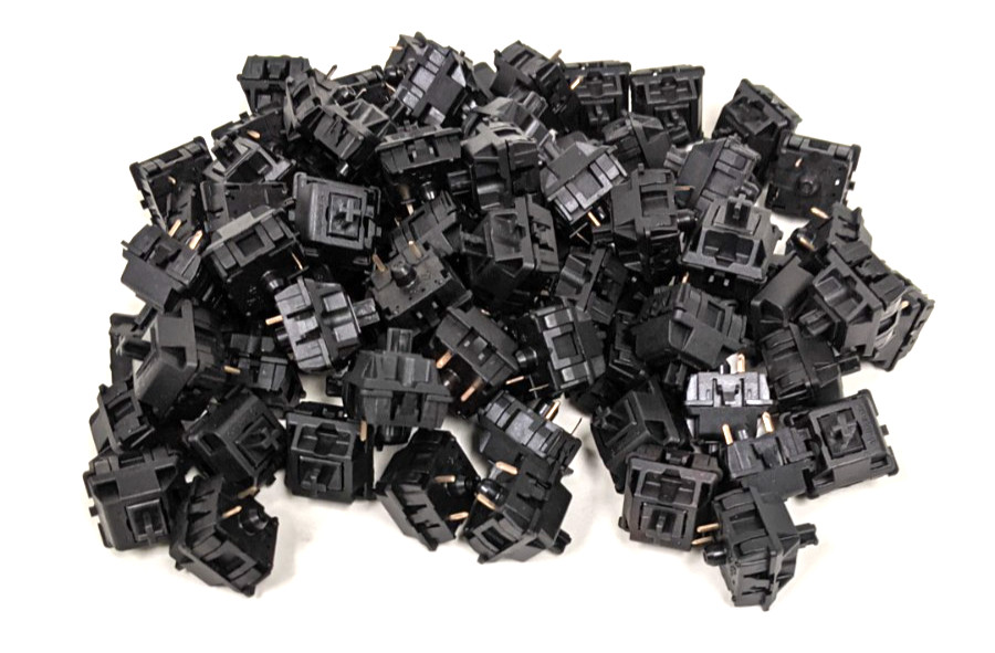 Cherry MX Black Switches – 78pcs – Linear – Plate Mount – Genuine – New