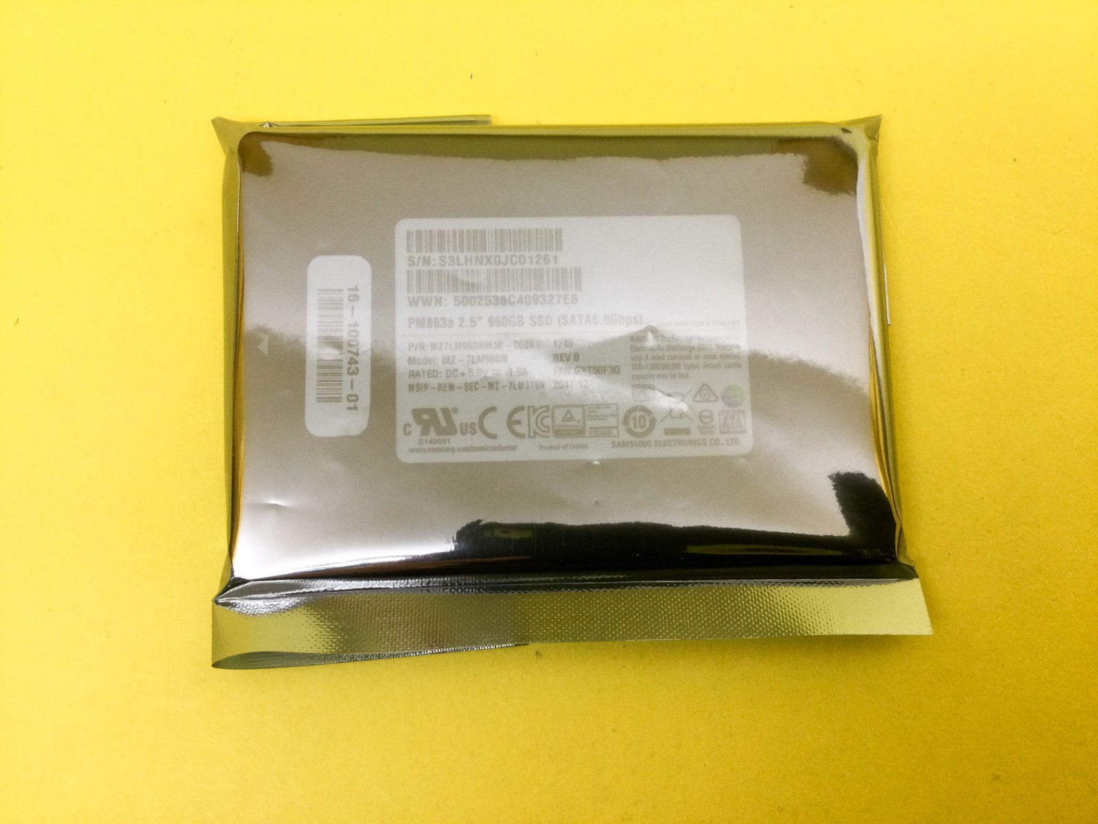 MZ-7LM960N Samsung PM863a Series 960GB SATA 6Gbps 2.5" SSD MZ7LM960HMJP NEW
