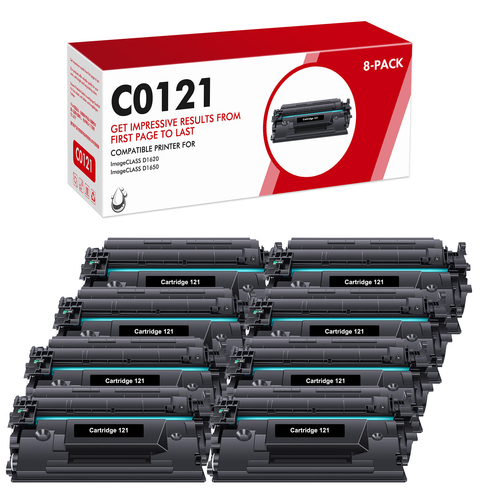 CRG121 1-10 PK Black Toner Compatible with Canon 121 imageCLASS D1620 D1650 Lot