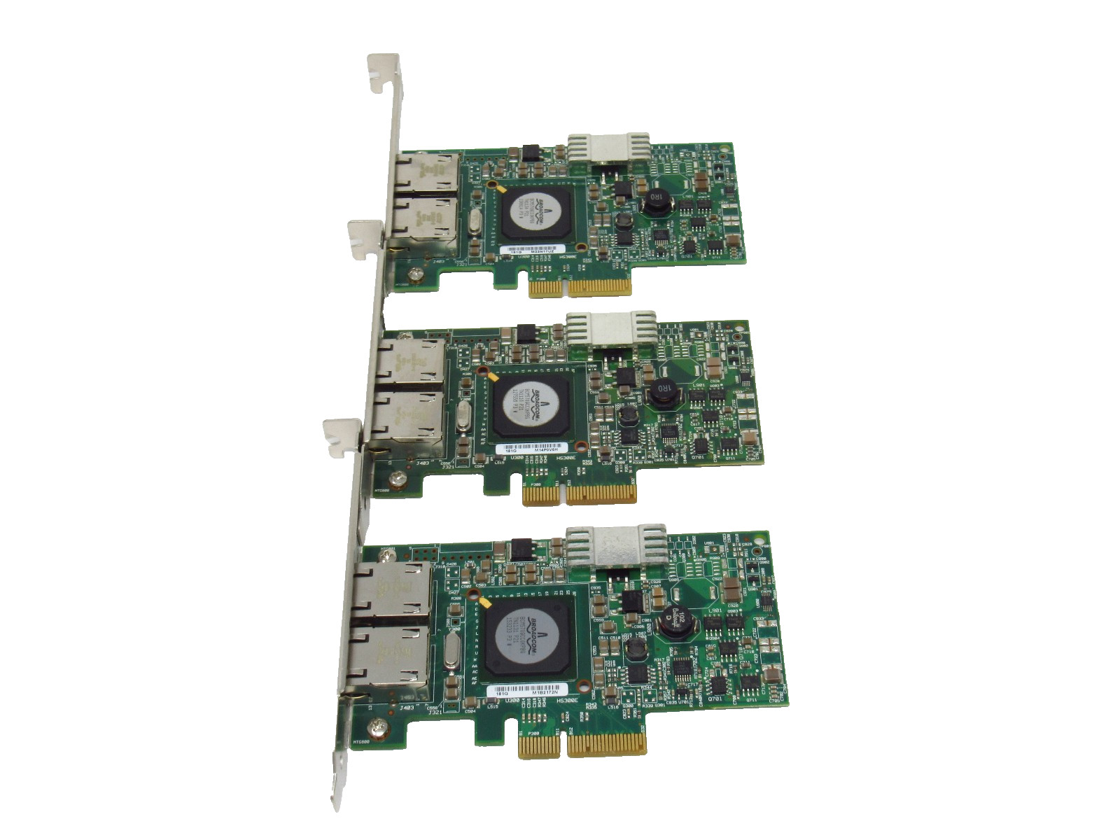 *Lot of 3* Dell Broadcom 5709 2-Port 1GB PCIe Network Adapter Card F169G G218C