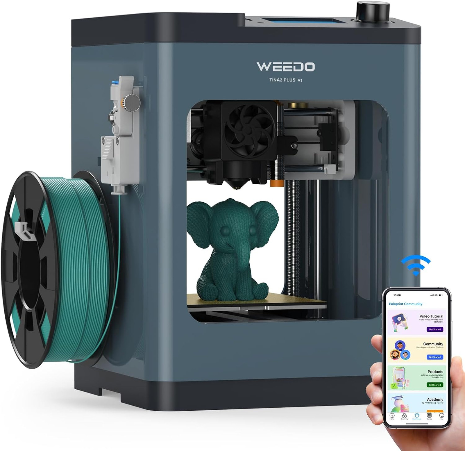 TINA2Plus 3D Printer, 250mm/s High-Speed 3D Printers for Beginners and Kids