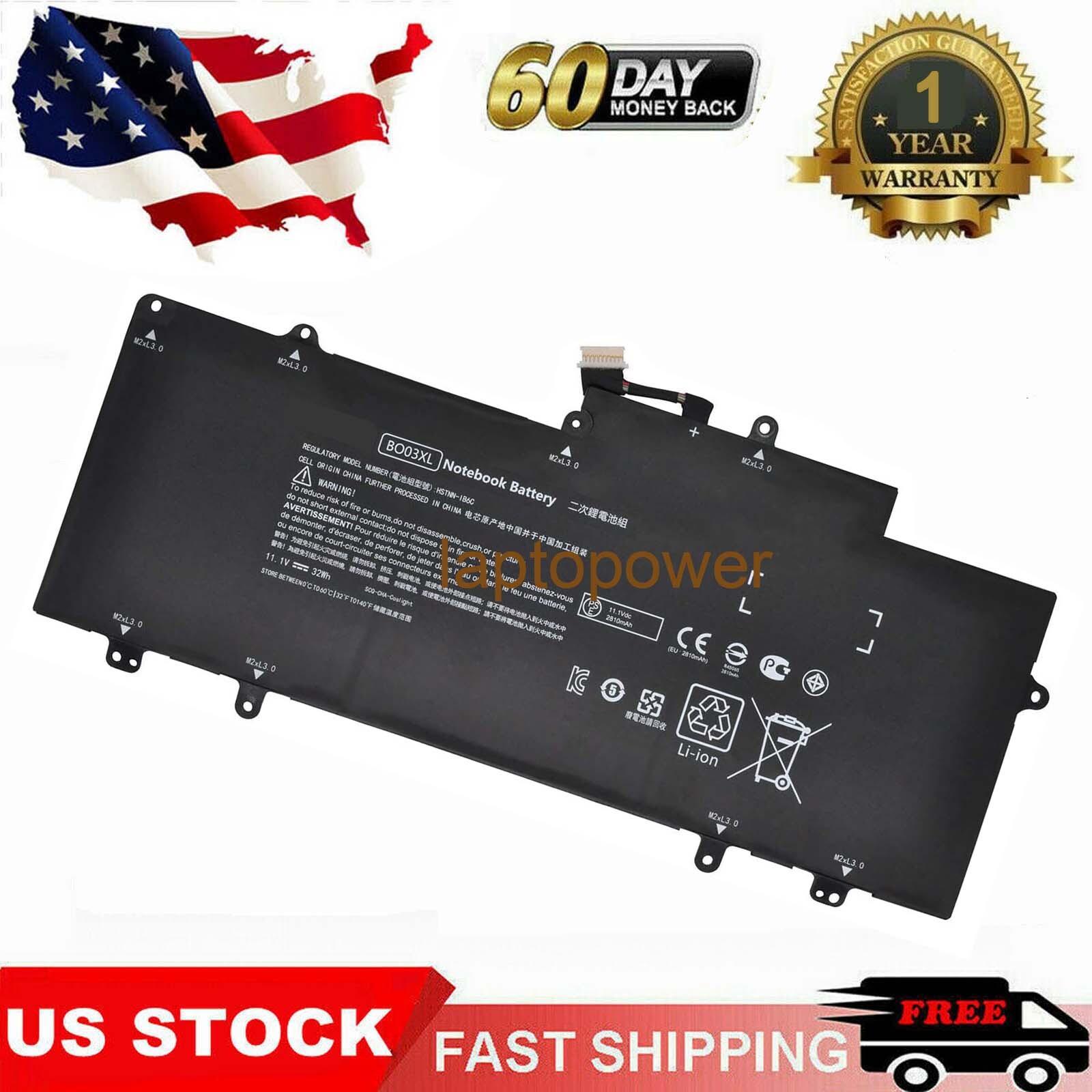 BO03XL 751895-1C1 752235-005 Battery for Hp Chromebook HSTNN-IB6C HSTNN-IB6P
