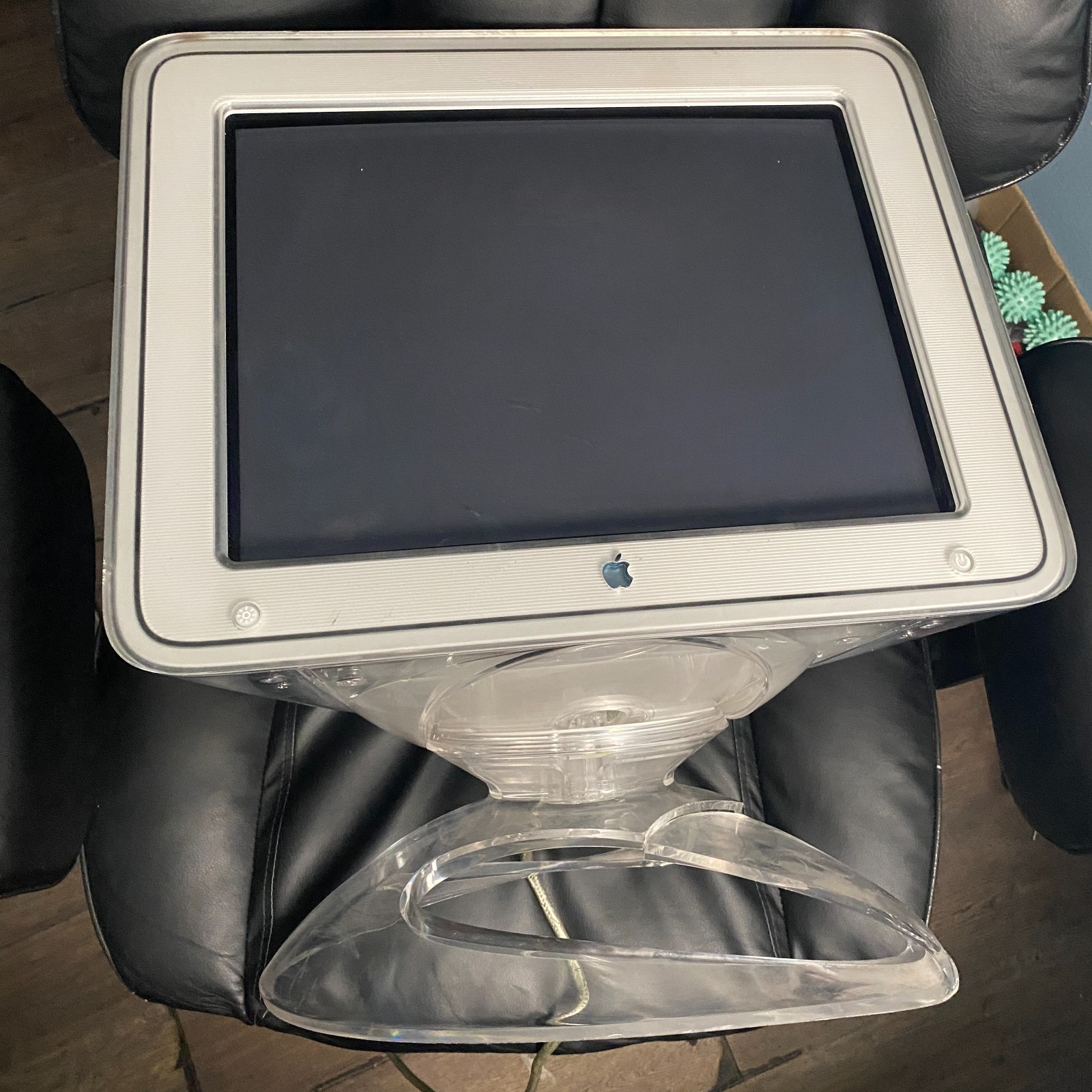 Apple Studio Display Monitor CRT 17" Clear Vintage Untested READ BROKEN STAND