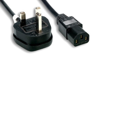 6 Ft USA IEC320 C13 3 Prongs to UK England BS1363 3 prongs Outlet AC Power Cable