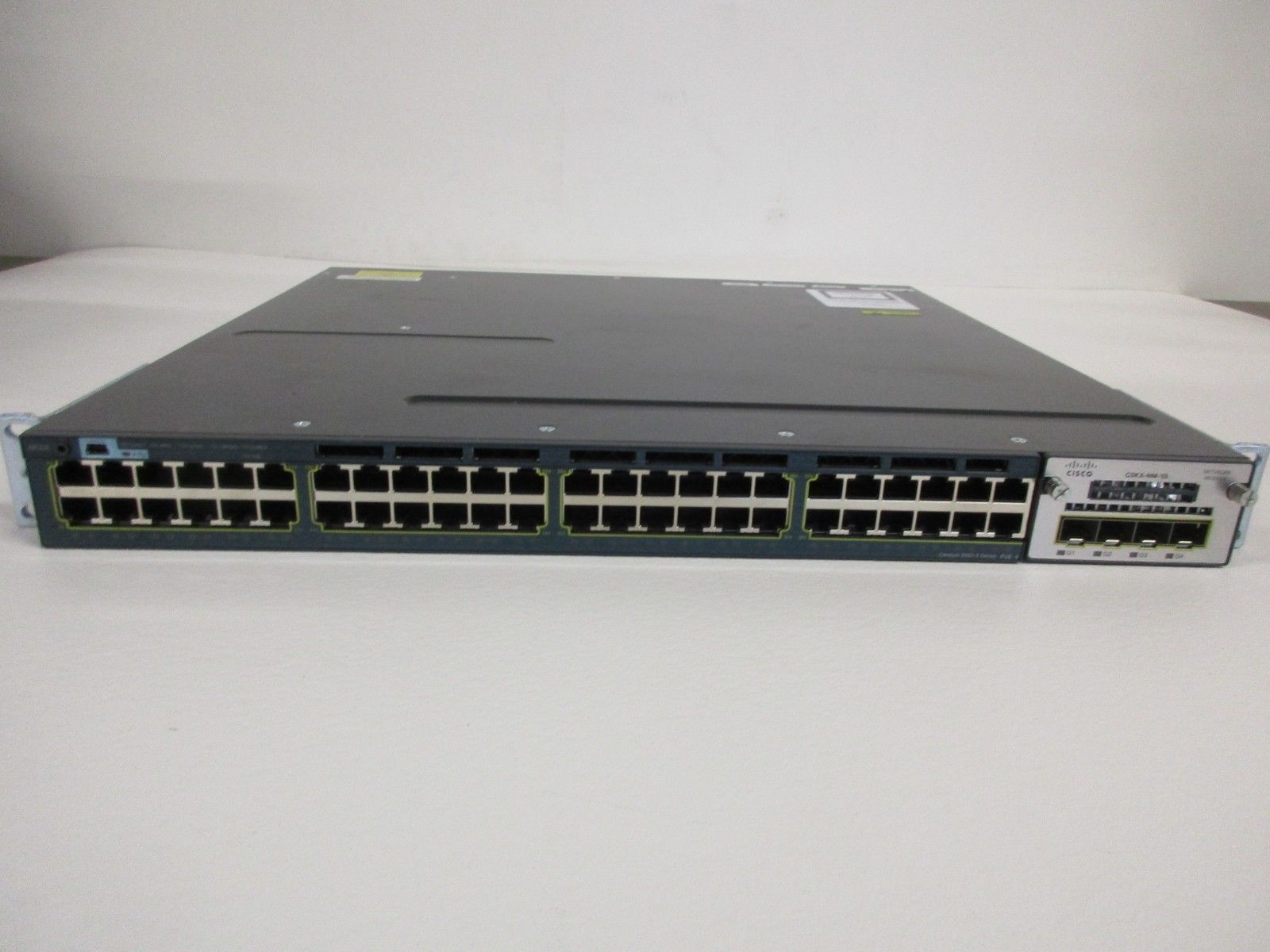 CISCO WS-C3560X-48P-S  48-Port Gigabt Layer 3 POE+ Switch C3KX-NM-1G 3560X-48P-S