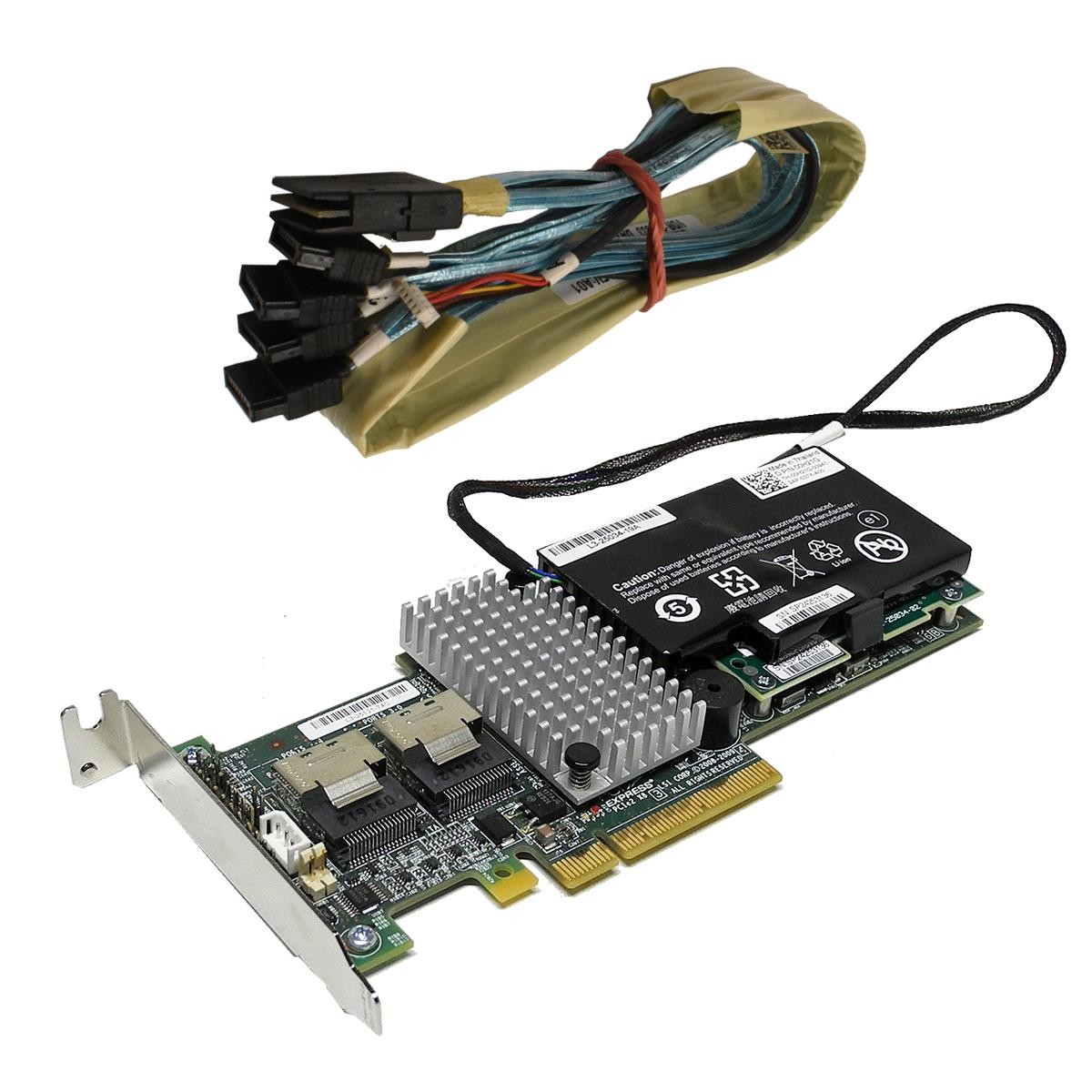 Dell LSI MR 9260-8i 8-Port 6Gb PCIe x8 RAID Controller L3-25121-74B +BBU