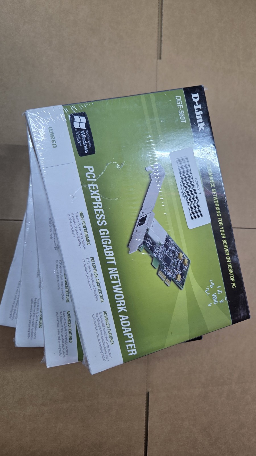 Lot Of 4 NEW D-Link Giga Express DGE-560T PCI Express Gigabit Network Adapter