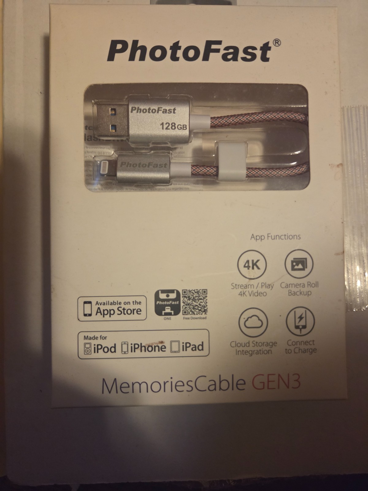 iPhone 128GB I Flash Drive USB 3.0 Memory Cable OTG by Gigastone Photofast