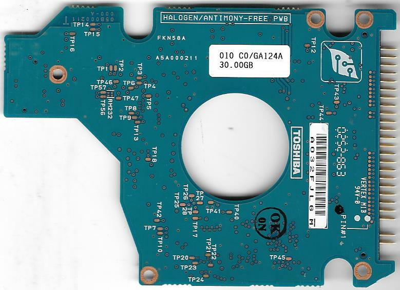 Toshiba MK3021GAS HDD2181 B ZE01 S 30GB IDE Pcb Board Only