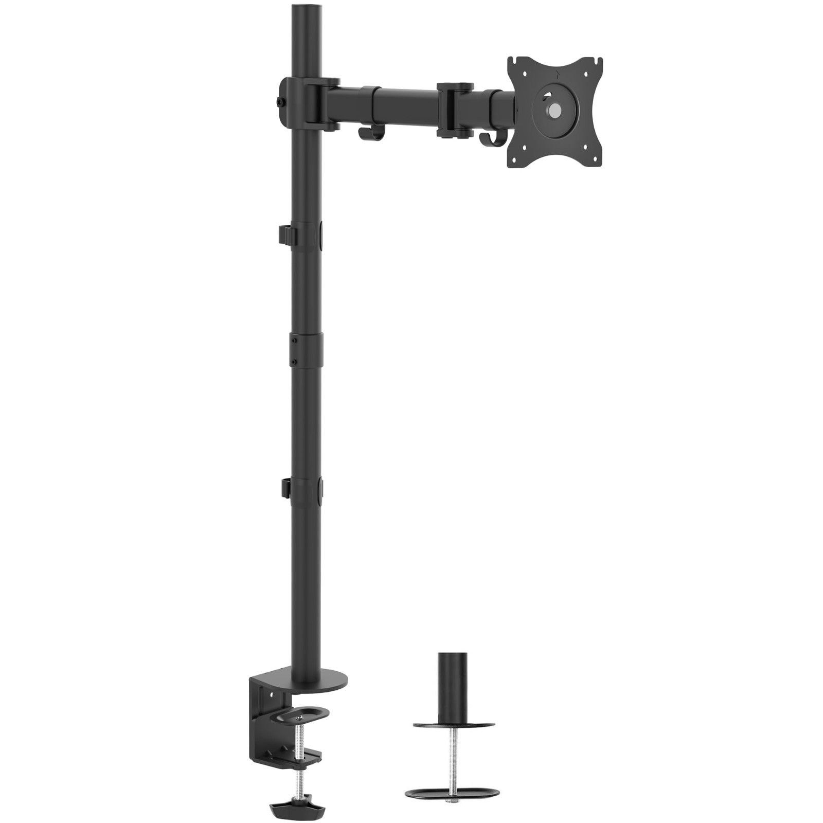 Extra Tall Adjustable Single Monitor Desk Mount for 32" LCD & 38" Ultra Wide Scr