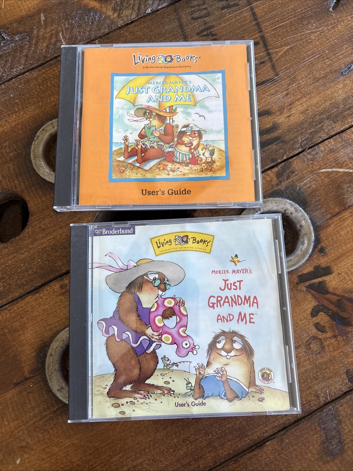 Lot Of 2 Living Books Just Grandma And Me Mercer Mayer CD ROM User’s Guide