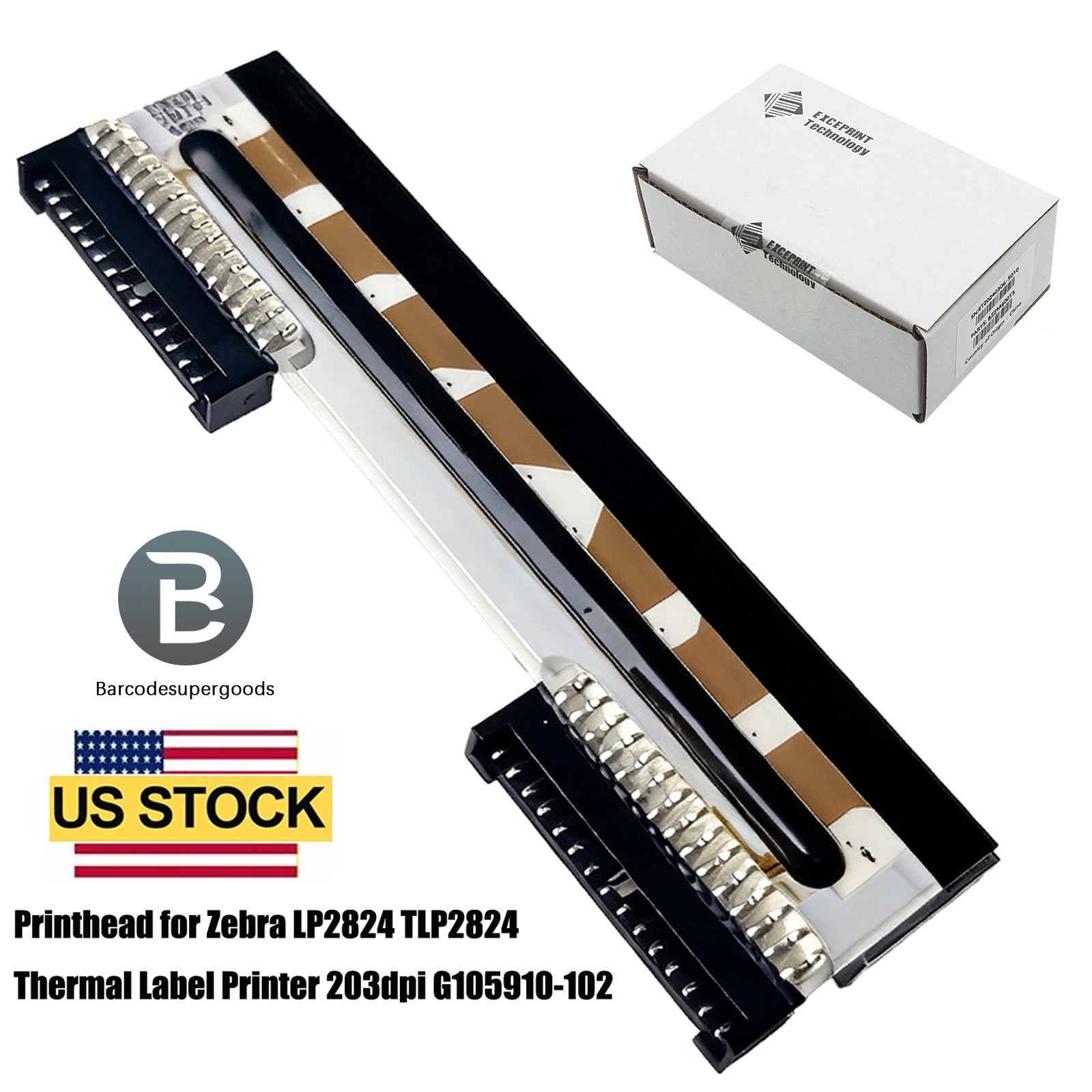 For Zebra LP2824 TLP2824 Label Printer Head 203dpi G105910-102 Printhead USA