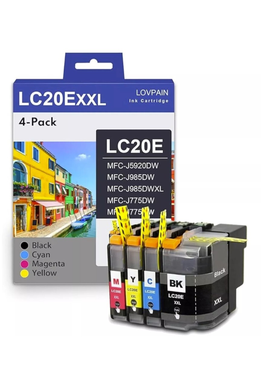 Brother LC20E INKvestment Printer Cartridges CMYB