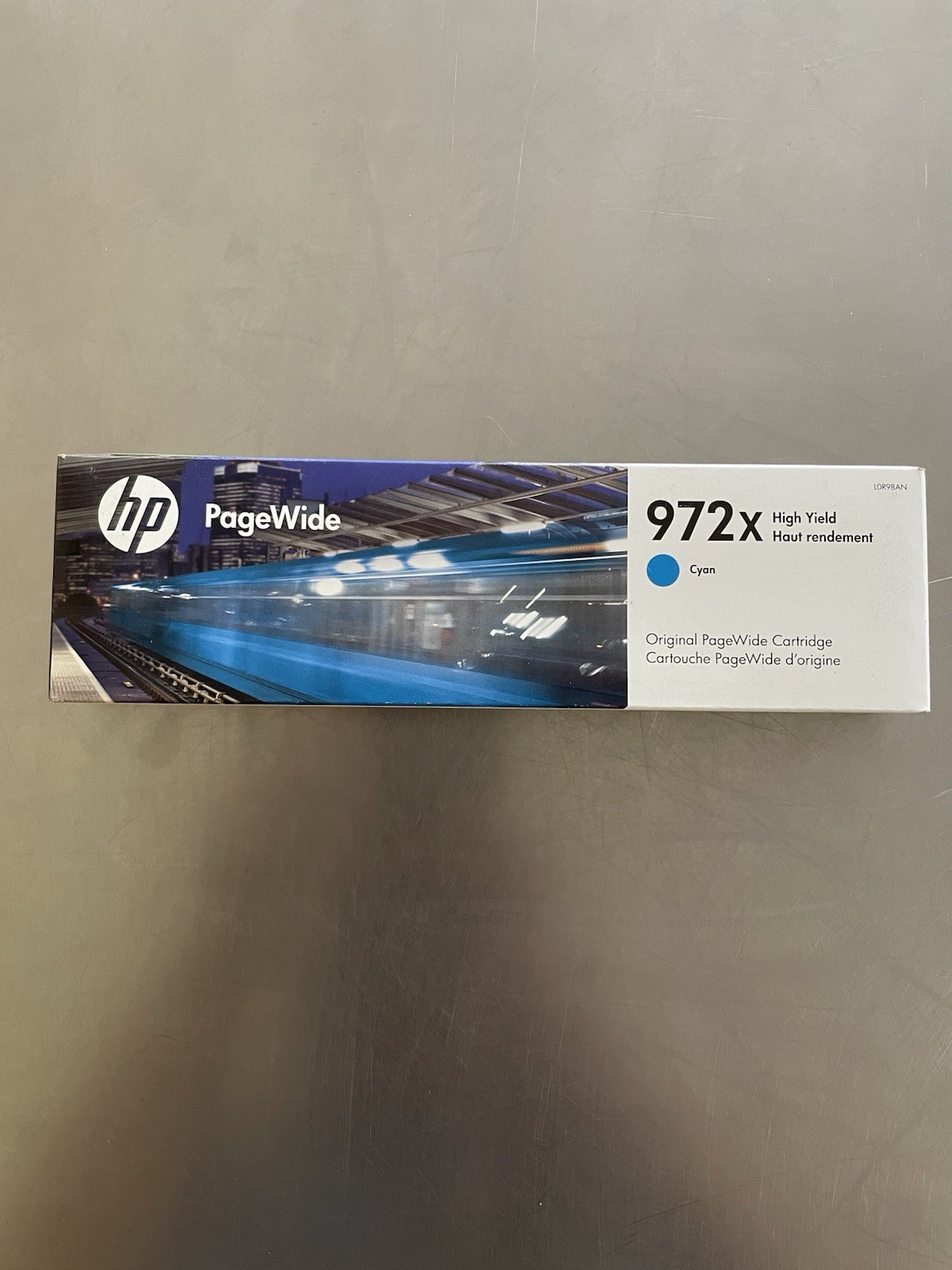NEW HP 972X CYAN PageWide Ink Cartridge L0R98AN OEM Genuine SEALED EXP 10/23