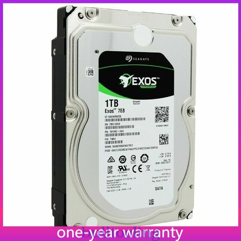 EXOS 7E8 ST1000NM0055 Seagate Enterprise Capacity 1TB 7200RPM SATA 6.0 GB/S New