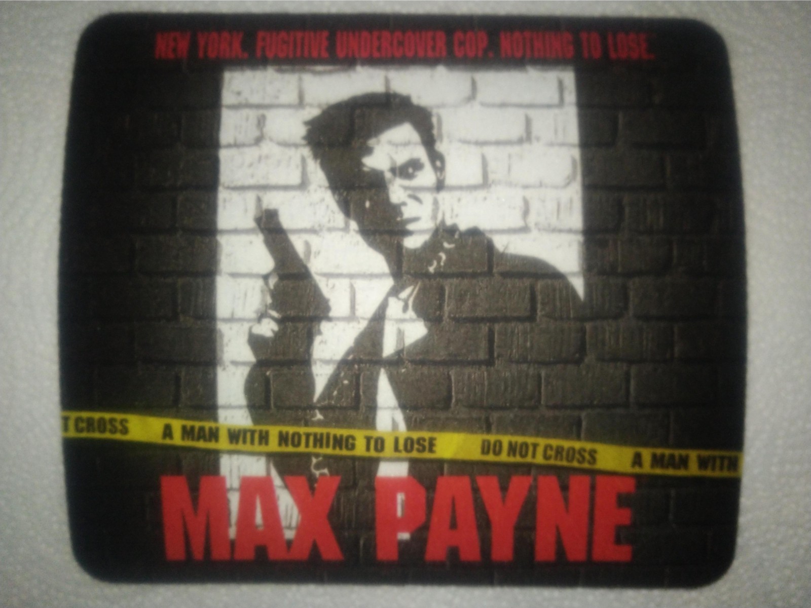 RARE Max Payne Mousepad PC Pre 9/11 Sam Lake Vintage Remedy Promotional Near Mnt