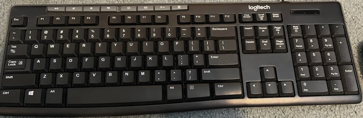 Logitech Wired USB Keyboard K200 Standard Black TESTED  YU0041(DR)