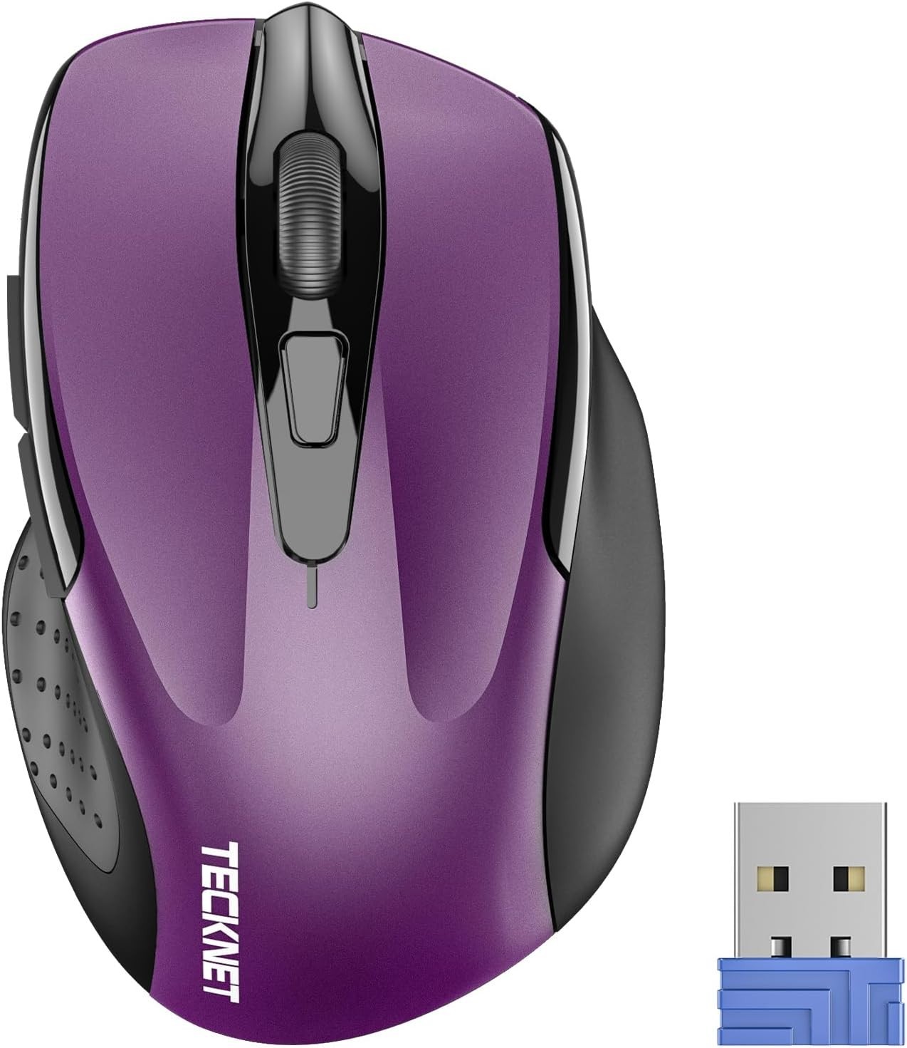 TECKNET Wireless Mouse, 2.4G Ergonomic Optical Mouse, Computer Mouse for Laptop