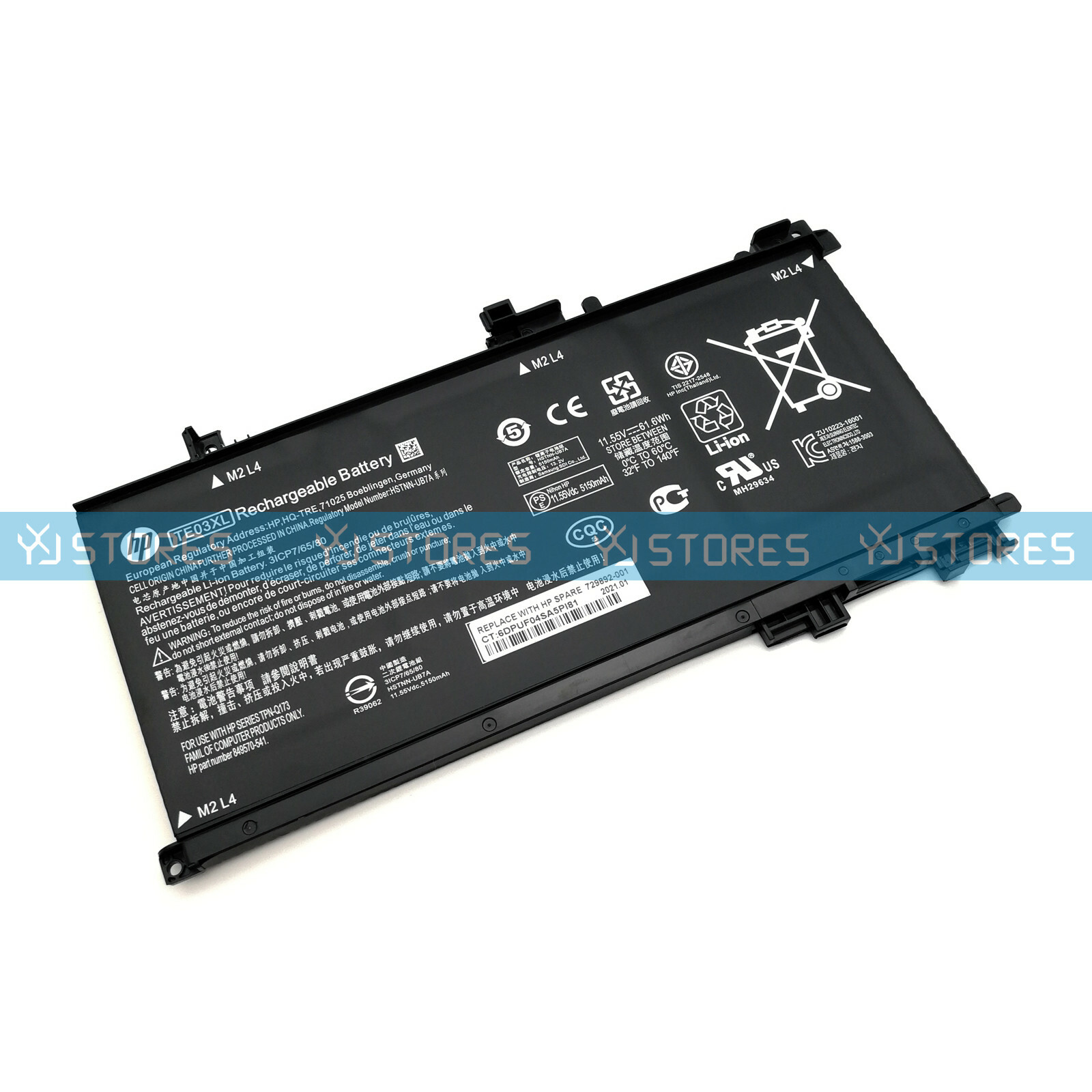Genuine TE03XL OEM Battery for Pavilion 15-BC Omen 15-AX HSTNN-UB7A 849570-541