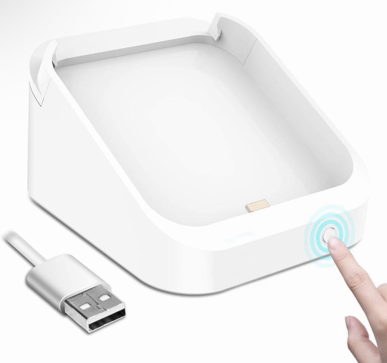 Dock Compatible with Square Reader 2nd Generation, USB Docking Station, White