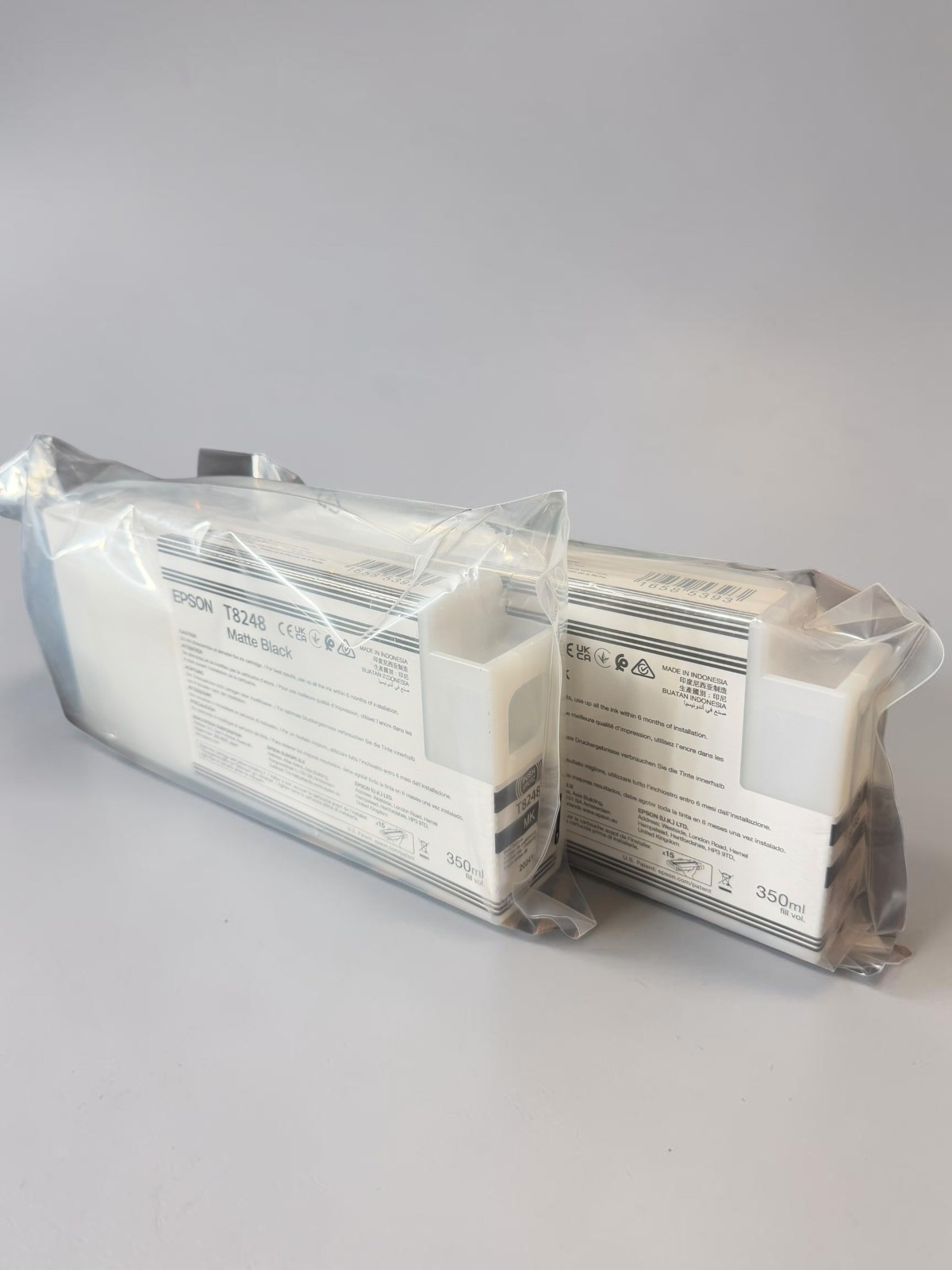 Genuine Epson T8248 Matte Black 350mL OEM Printer Ink Cartridge 2 Pack Exp 11/24