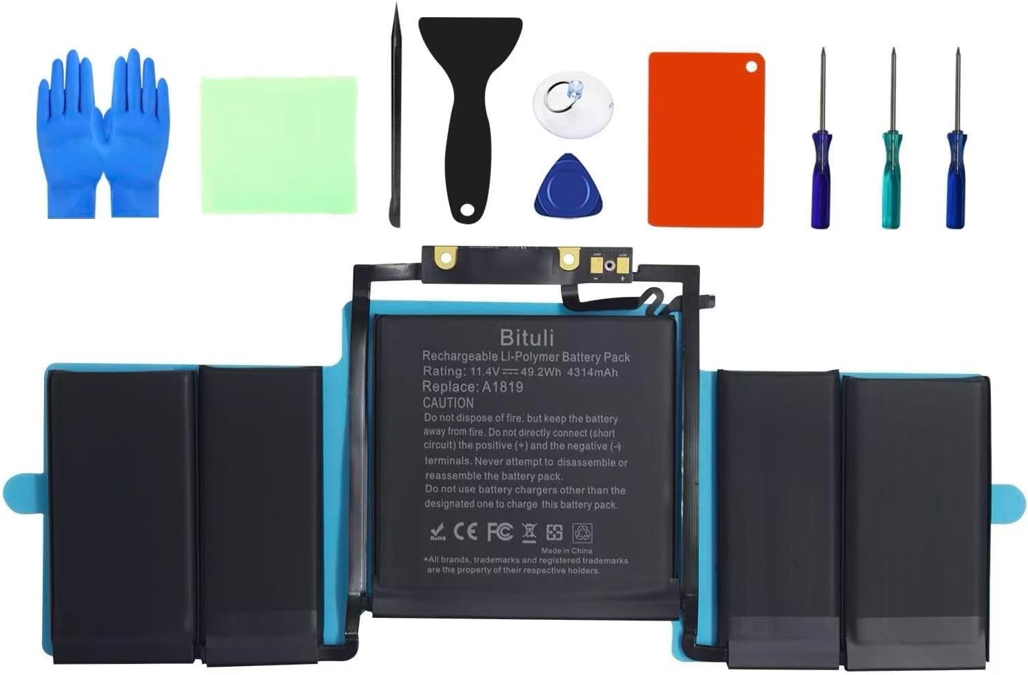 A1706 A1819 Battery Replacement Laptop Battery Compatible with Mac Book Pro 13