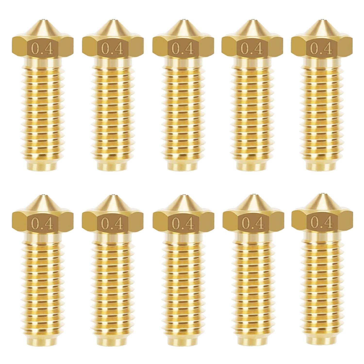 10PCS Brass Nozzles for Anycubic Kobra 2, 3D Printer Parts 0.4mm... 