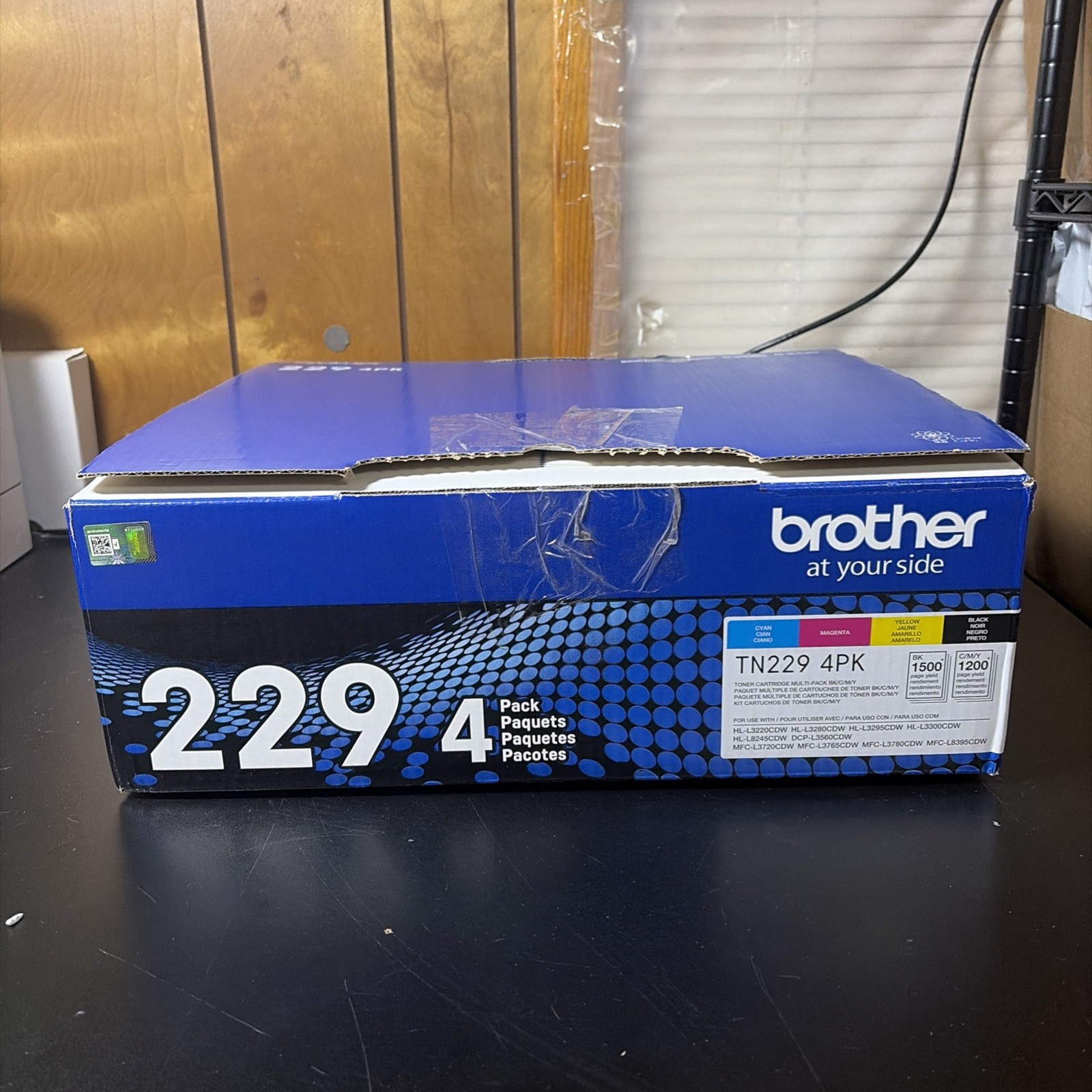 BROTHER TN229 4PK 1 Sealed 3 Open Genuine Black Cyan Magenta Yellow Toner
