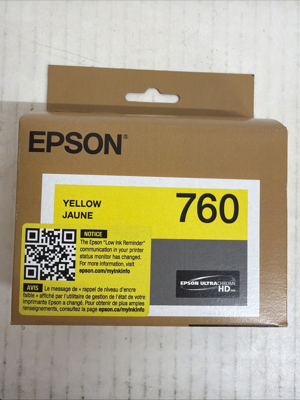 Epson Ultrachrome Hd Ink Cartridge - Yellow - Inkjet - Standard Yield (t760420)