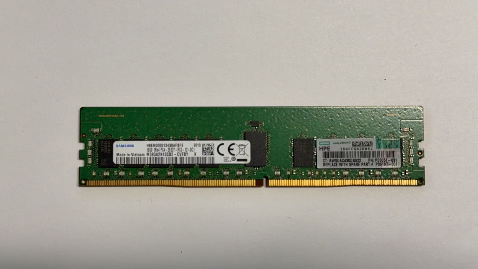 P03051-091 HPE P00920-B21 1RX4 PC4-2933Y 16GB Smart Memory P06187-001